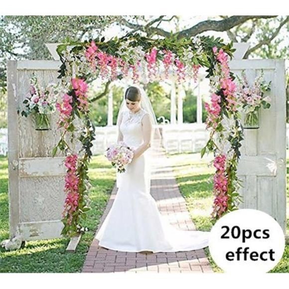 4Pcs 6.6Ft/Piece Artificial Flowers Silk Wisteria Garland Artificial Wisteria - Picture 4 of 7